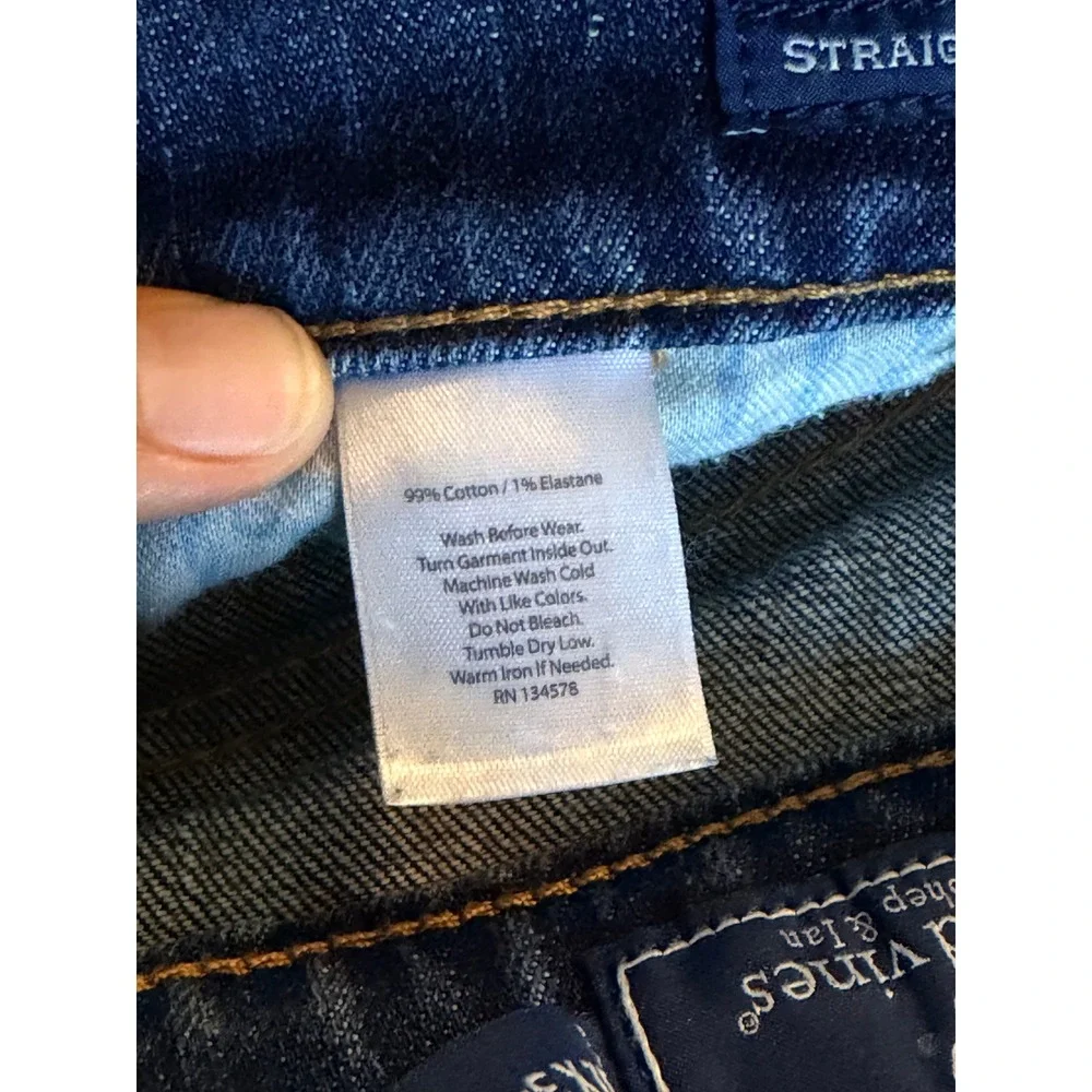 Vineyard Vines Mens Straight Fit Dark Wash Denim Jeans 32x34 Blue 1P001018